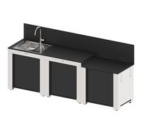Ensemble cuisine Classic - 3 modules noir et inox ENO