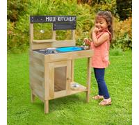 Cuisine d'extérieur pour enfant junior cook bois fsc® marron - bleu - noir TU