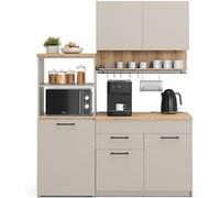 cuisine Egbert, 160 cm avec table extensible, Grège, Vicco