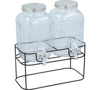Cuisine Elegance Double distributeur de boissons - 2x 4 litres - Support inclus - 33x17x32cm