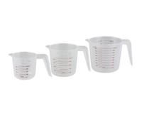 Cuisine Elegance verre gradué 3 pièces 250ml/500ml/1L blanc/transparent