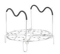 Cuisine en Acier Inoxydable Boiled Egg Vapeur Plateau Rack Étagère avec Poignée Support Casseroles