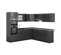 Cuisine en angle R-Line 247 x 237 cm PT Anthracite Anthracite Haute brillance/Anthracite Vicco 53542