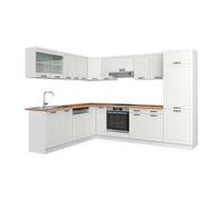 Cuisine en angle R-Line 287 x 227 cm PT Chêne Blanc campagne/Blanc Vicco 42673