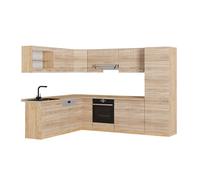 Cuisine en angle R-Line, 287 x 227 cm sans PT, Sonoma/Chêne de force doré, Vicco 53701