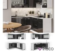 Cuisine en angle Vicco Fame-LINE, cuisine intégrée, cuisine 190 cm