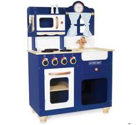 Cuisine en bois - LE TOY VAN - Cuisine Oxford - Bleu roi - 4 ustensiles - Pour enfants à partir de 3 ans