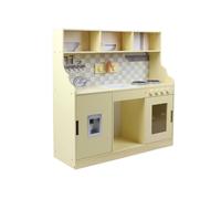 Cuisine en bois pour enfant 2 portes l 90 x p 30 x h 90 cm sunny jaune TU
