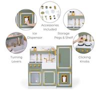 Cuisine en bois pour enfants 91.4cm, Vert
