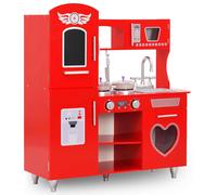 vidaXL Cuisine en jouet pour enfants MDF 84x31x89 cm Rouge