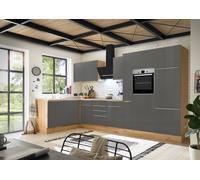 Cuisine en L Respekta Marleen Premium 370 cm Gris Artisan Eiche, 5 tiroirs