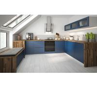 Cuisine En U NAPOLI 210x330x210cm Blanc Façades Violet Bleu Mat 66921160
