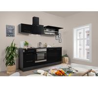 Cuisine Encastrée Bloc Cuisine Amanda Respekta Premium RP210ESC Noir 210 cm