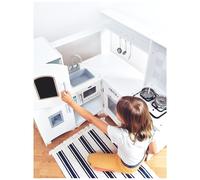 Cuisine enfant angle l grand frigo blanc