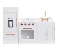 Cuisine enfant avec 4Pcs accessoires, Teamson Kids, blanc/rose dore, 112 X 30 X 81