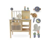 Cuisine Enfant Bois Mamabrum Pour Enfant +3ans Style Boho -Équipée D'accessoires Jeux D'imitation Adapté Pour Le Jeux À L'intérieur Ou Dans Le Jardin