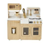 Cuisine enfant bois - Teamson Kids - accessoires effet marbre chêne moderne