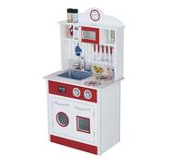 Teamson Kids Cuisine en Bois Interactive Little Chef Madrid, Design Classique Blanc