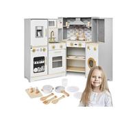 Mamabrum Cuisine enfant XXL en bois – éléments interactifs & éclairage LED