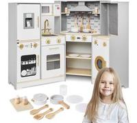 Mamabrum Cuisine enfant XXL en bois – éléments interactifs & éclairage LED