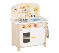 Cuisine Enfant en Bois ROBA - Bambi - Naturel/Blanc - Accessoires Variés