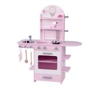 Cuisine Enfant En Bois Roba - Rose - Accessoires Variés - Age Minimum 3 Ans