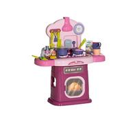 AIYAPLAY Cuisine Enfant Accessoires 38 PCS Jouet d'imitation pour Enfant - dinette Enfant de 3-6 Ans avec lumières et Sons réalistes, Rose