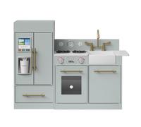 Cuisine enfant moderne, 4Pcs accessoires, Teamson Kids, gris/dore, 106 X 30 X 81