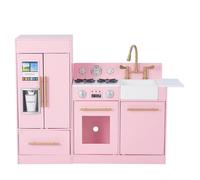 Cuisine enfant moderne, 4Pcs accessoires, Teamson Kids, rose/dore, 106 X 30 X 81