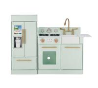 Cuisine enfant moderne 4Pcs accessoires Teamson Kids vert/dore 106 X 30 X 81