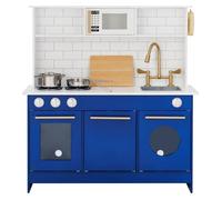 Jeu de cuisine bleu en bois pour enfant Teamson Fille et Garçon TD-12681B