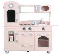 Teamson Kids Cuisine Enfant Little Chef dinette en Bois Rose Fille garçon Jeux TD-11414P