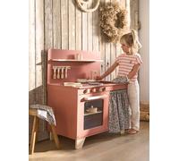 Cuisine équipée avec rideau en bois FSC® framboise TU