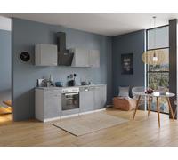 Cuisine Équipée Blanche Béton Malia 220 CM Respekta