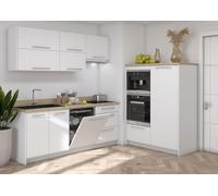 Cuisine Équipée BONN 204Cm Blanc Façade MDF Mat HETTICH Tiroir Complet