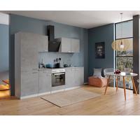 Cuisine équipée kitchenette Blanc de Béton Malia 270 CM