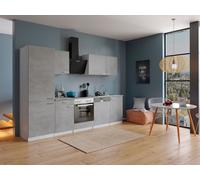 Cuisine équipée kitchenette Blanc de Béton Malia 280 CM