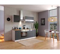 Cuisine équipée kitchenette Blanc Gris Malia 220 CM respekta