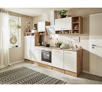 Cuisine équipée kitchenette Chêne Blanc Aide 310 CM respekta