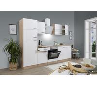 Cuisine équipée kitchenette Chêne Blanche Merle 270 CM