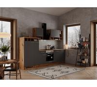 Cuisine équipée kitchenette Chêne Gris Aide 310 CM respekta
