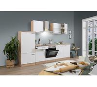 Cuisine Équipée Kitchenette Respekta KB270ESWS Blanc Chêne Sonoma Sägerau 270 cm