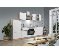 Cuisine Équipée Kitchenette Respekta KB270ESWS Blanc Chêne Sonoma Sägerau 270 cm
