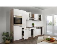 Cuisine Équipée Réspekta KB310EYW Eiche York Blanche 310 cm, Seidenglanz