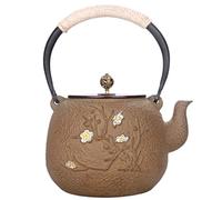 Cuisine Et Maison Théière 1300 ML Théière Pots À Thé En Fonte Artisanat Pot Couverture En Cuivre Style Non Enduit À La Main Pot De Fer