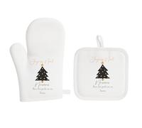 Cuisine et Manique Personnalisés Noël - Cadeau Nounou - “Joyeux Noël” - Arbre de Noël - Set Cuisine Personnalisé - Idée Cadeau Fin d’Année