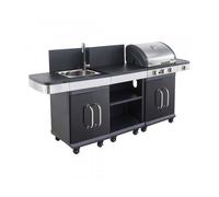 Cook'in garden Pack cuisine extérieure FIDGI 3 – Barbecue gaz, desserte et évier