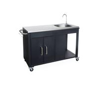 Cuisine extérieure acier avec évier et 2 portes L139cm