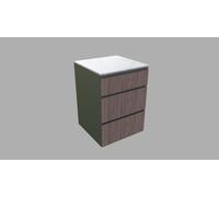 Cuisine Extérieure Bellano Living - Élément D'Armoire Avec Tiroirs - Couleur Noyer Américain Gris