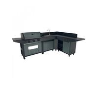 Cuisine extérieure - Cook'in Garden - BURN 3B - barbecue gaz 3 brûleurs évier desserte et module d'angle